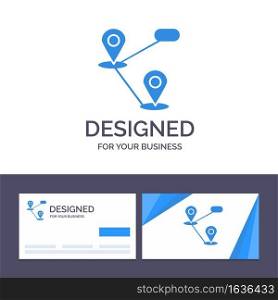 Creative Business Card and Logo template Gps, Location, Map Vector Illustration