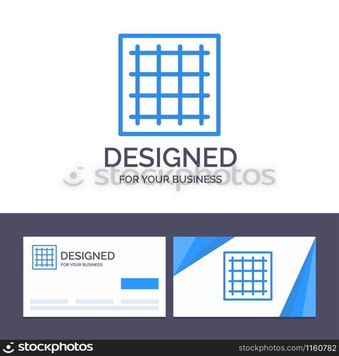 Creative Business Card and Logo template Grid, Graph, Drawing, area, software Vector Illustration