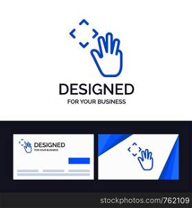 Creative Business Card and Logo template Hand, Hand Cursor, Up, Croup Vector Illustration