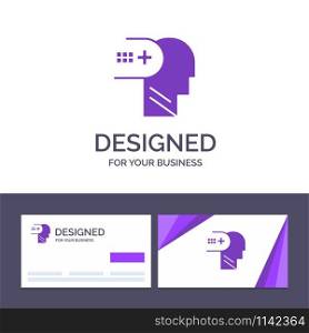 Creative Business Card and Logo template Health, Mental, Medical, Mind Vector Illustration