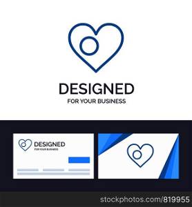Creative Business Card and Logo template Heart, Bangla, Bangladesh, Country, Flag Vector Illustration