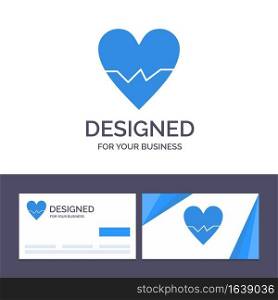 Creative Business Card and Logo template Heart, Love, Beat, Skin Vector Illustration