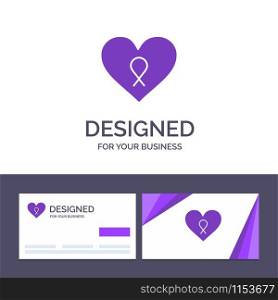 Creative Business Card and Logo template Heart, Love, Romance, Patient Vector Illustration