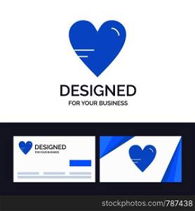 Creative Business Card and Logo template Heart, Love, Study, Education Vector Illustration