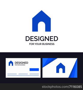 Creative Business Card and Logo template Home, Instagram, Interface Vector Illustration