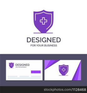 Creative Business Card and Logo template Hospital, Sign, Board, Shield Vector Illustration