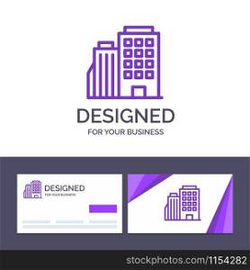 Creative Business Card and Logo template Hotel, Boiling, Home, City Vector Illustration