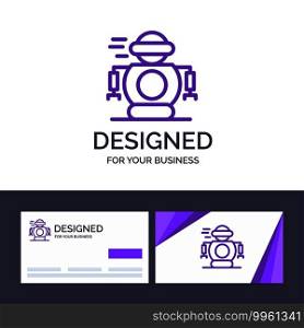 Creative Business Card and Logo template Human, Technology, Robotic, Robot Vector Illustration