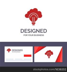 Creative Business Card and Logo template Idea, Light, Bulb, Focus, Success Vector Illustration