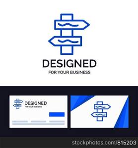 Creative Business Card and Logo template Index, Navigation, Road Vector Illustration