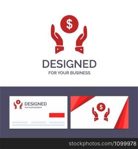 Creative Business Card and Logo template Insurance, Finance Insurance, Money, Protection Vector Illustration