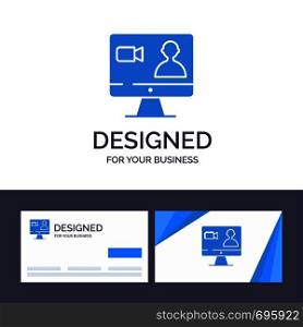 Creative Business Card and Logo template Job, Search, Internet, Computer Vector Illustration