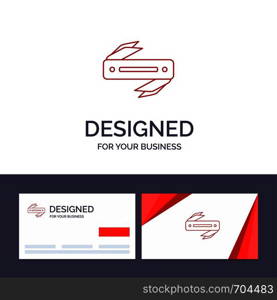 Creative Business Card and Logo template Knife, Razor, Sharp, Blade Vector Illustration