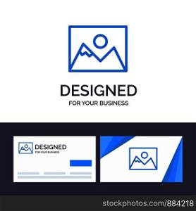 Creative Business Card and Logo template Landscape, Photo, Photographer, Photography Vector Illustration
