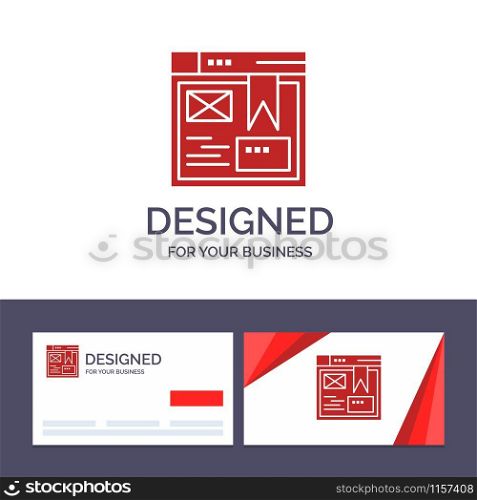 Creative Business Card and Logo template Layout, Web, Design, Website Vector Illustration