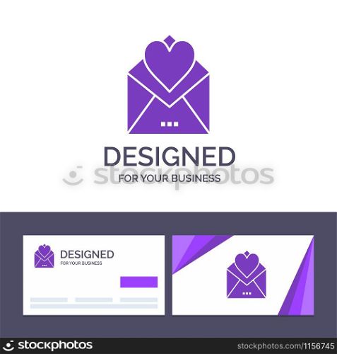 Creative Business Card and Logo template Letter, Mail, Card, Love Letter, Love Vector Illustration