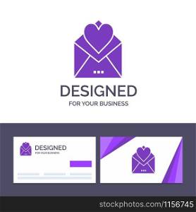 Creative Business Card and Logo template Letter, Mail, Card, Love Letter, Love Vector Illustration
