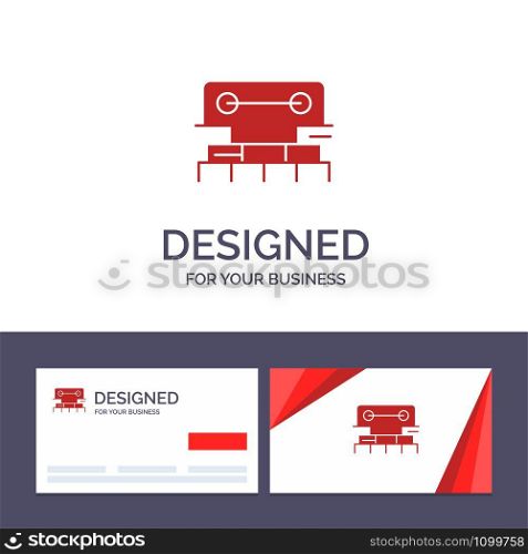 Creative Business Card and Logo template Level, Construction, Tool, Scale, Water Vector Illustration