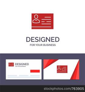 Creative Business Card and Logo template License To Work, License, Card, Identity Card, Id Vector Illustration