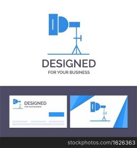 Creative Business Card and Logo template Light, Photo, Photography, Studio Vector Illustration