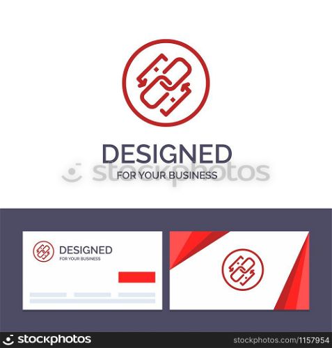 Creative Business Card and Logo template Link, Chain, Url, Connection, Link Vector Illustration