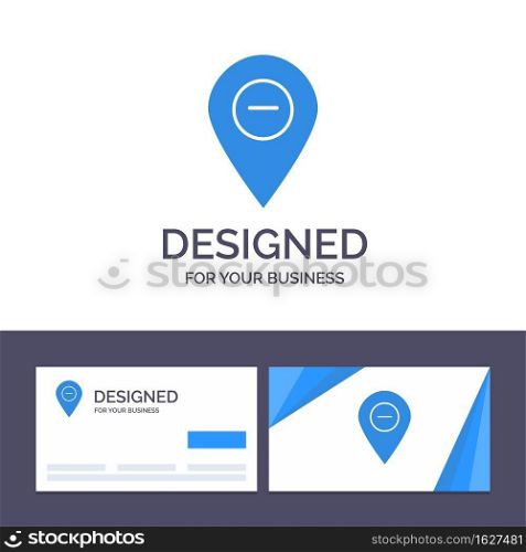 Creative Business Card and Logo template Location, Map, Marker, Pin Vector Illustration
