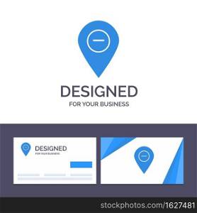 Creative Business Card and Logo template Location, Map, Marker, Pin Vector Illustration