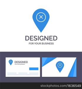Creative Business Card and Logo template Location, Map, Navigation, Pin Vector Illustration