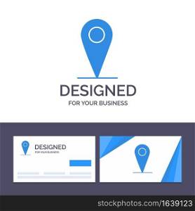 Creative Business Card and Logo template Location , Map, Pin Vector Illustration