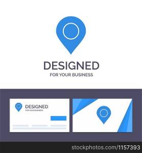 Creative Business Card and Logo template Location, Marker, Pin Vector Illustration