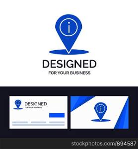 Creative Business Card and Logo template Location, Navigation, Place, info Vector Illustration