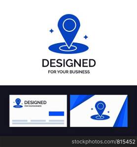 Creative Business Card and Logo template Location, Navigation, Place Vector Illustration