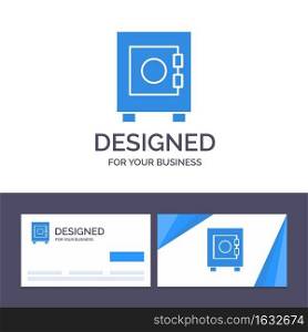 Creative Business Card and Logo template Locker, Lock, User Vector Illustration