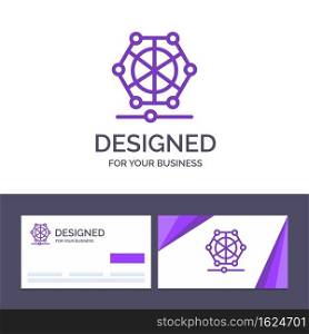 Creative Business Card and Logo template Machine, Learning, Language, Data Vector Illustration