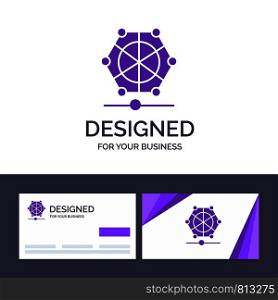 Creative Business Card and Logo template Machine, Learning, Language, Data Vector Illustration
