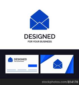 Creative Business Card and Logo template Mail, Email, Open Vector Illustration