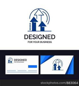 Creative Business Card and Logo template Management, Method, Performance, Product Vector Illustration
