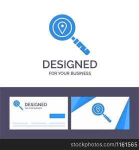 Creative Business Card and Logo template Map, Location, Search, Navigation Vector Illustration