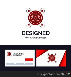 Creative Business Card and Logo template Marketing, Business, Idea, Pertinent, Gear Vector Illustration