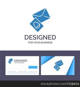 Creative Business Card and Logo template Massage, Mail, Egg, Easter Vector Illustration