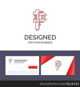 Creative Business Card and Logo template Measuring, Accuracy, Measure, Small, Tiny Vector Illustration