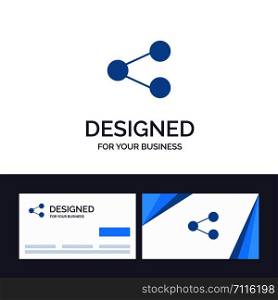 Creative Business Card and Logo template Media, Share, Social, Sharing Vector Illustration