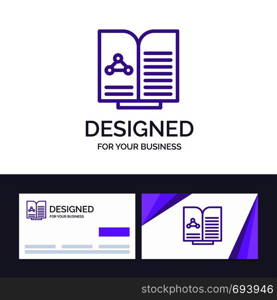 Creative Business Card and Logo template Medical, Test, Report, Book Vector Illustration