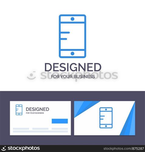 Creative Business Card and Logo template Mobile, Cell, School Vector Illustration