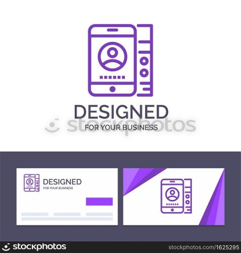 Creative Business Card and Logo template mobile, Cell, Service, Phone Vector Illustration