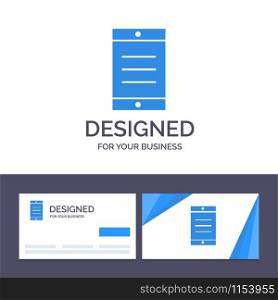 Creative Business Card and Logo template Mobile, Cell, Text Vector Illustration