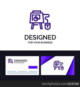 Creative Business Card and Logo template Mouse, Online, Board, Education Vector Illustration