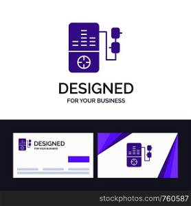 Creative Business Card and Logo template Music, Mp3, Play, Education Vector Illustration