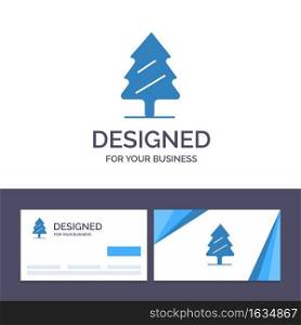 Creative Business Card and Logo template Nature, Pine, Spring, Tree Vector Illustration