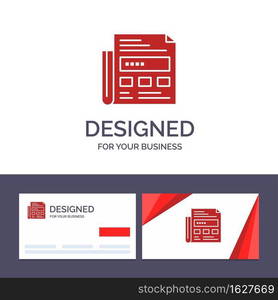 Creative Business Card and Logo template Newspaper, Ad, Paper, Headline Vector Illustration